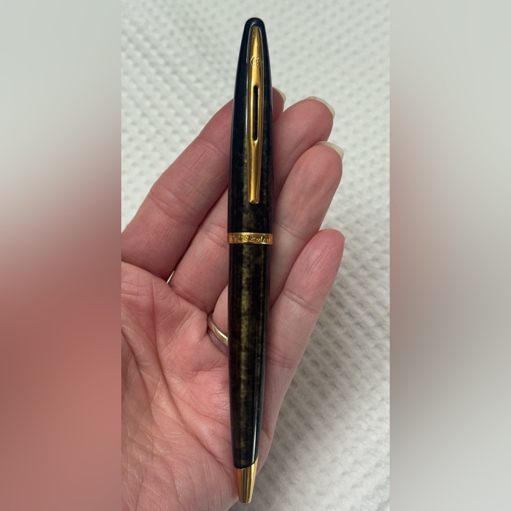 Waterman Carene Discontinued Rare 23k gold filled ballpoint“Sea Garden” $FIRM$